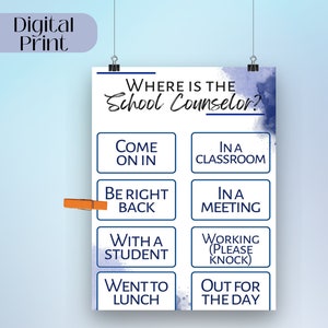 Personalized School Counselor Sign Where is the School Counselor
