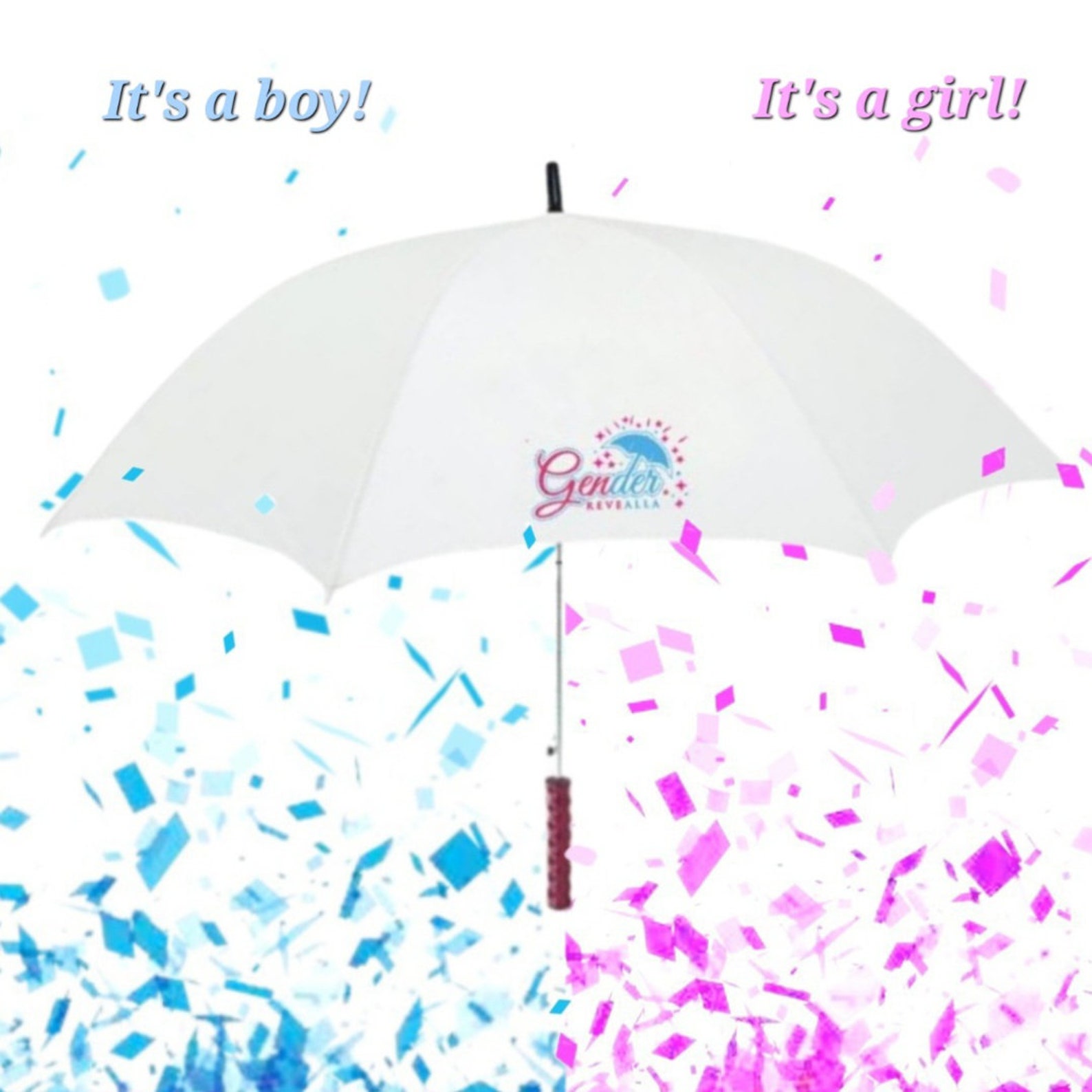 Confetti Umbrella Gender Reveal Etsy