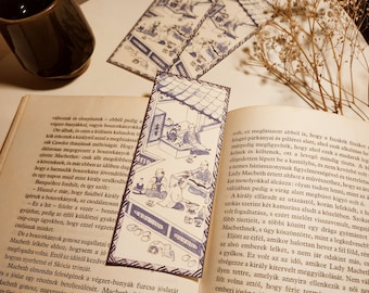 Watercolor Bookmark inspired by Chinese porcelain painting