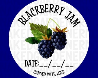 Blackberry Jam Canning Labels for Regular Mouth Jar or Wide ...