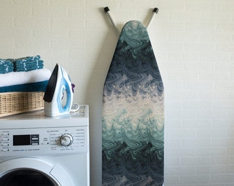 UNIVERSAL Ironing Board Cover up to 140x45cm - 100% Cotton Top Layer Oeko-Tex tested for harmful substances - with 3 Clips