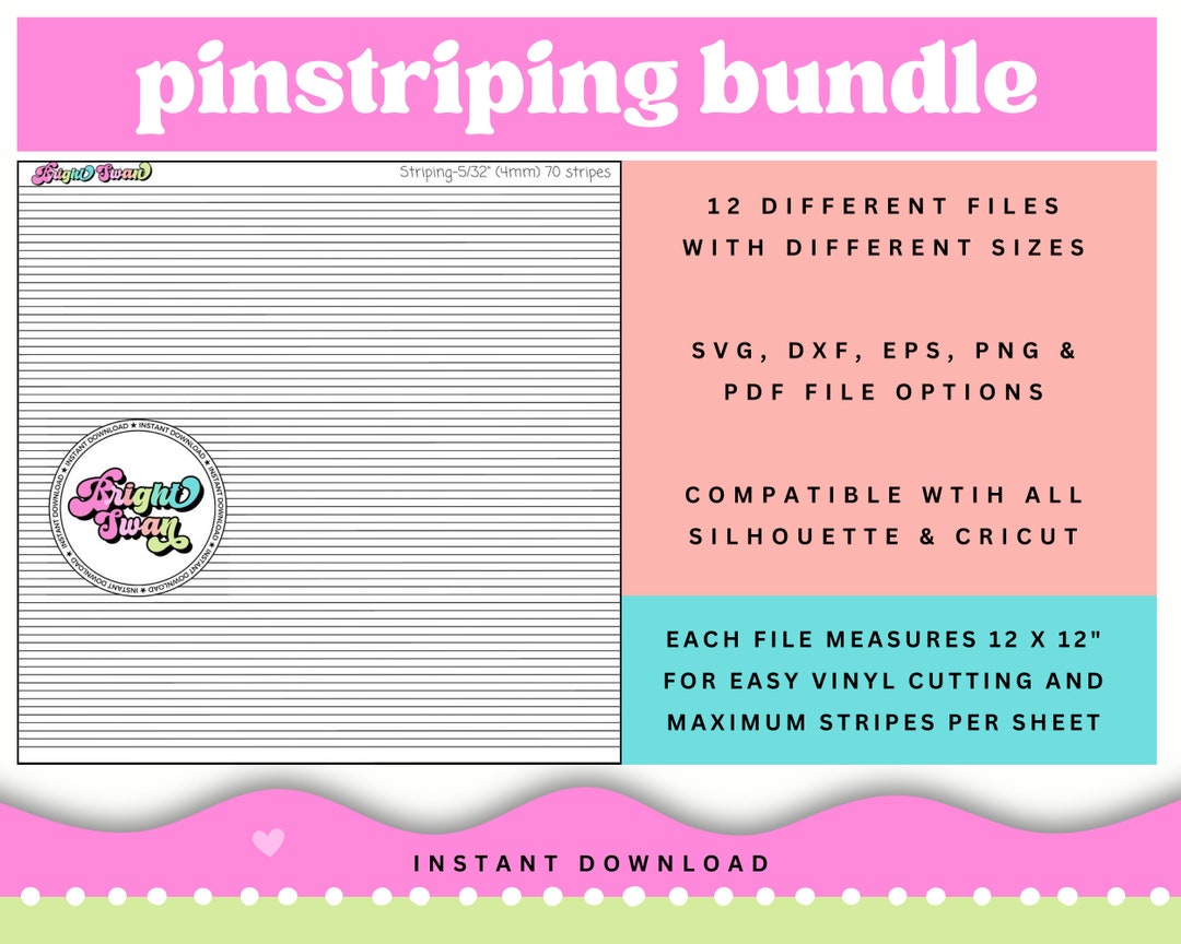 Seamless Stripe Pinstripe SVG Bulk Pack | Cricut Cut File | Silhouette ...