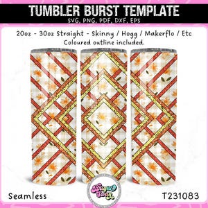 Intricate Overlapping Diamond Template | Cricut Cut File for Tumblers | SVG, EPS, DXF | Diamond Burst Template svg Digital Download