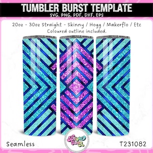 Intricate Overlapping Diamond Template | Cricut Cut File for Tumblers | SVG, EPS, DXF | Diamond Burst Template svg Digital Download