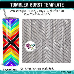 Boujee X Tumbler Template SVG, DXF, EPS for 20oz Straight Skinny | Burst Template for Tumbler | Template Cut File | Instant Download