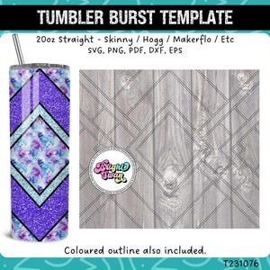 Diamond Criss Cross | Cricut Cut File for Tumblers | SVG, EPS, DXF | Diamond Burst Template svg | Digital Download | 20oz 30oz template