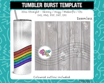 Waves Tumbler svg Peekaboo Template | SVG, DXF, EPS for 20oz 30oz Straight Skinny Hogg Makerflo | Seamless | Commercial Use