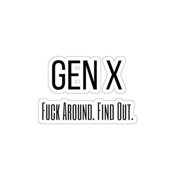 Gen X Decals Etsy