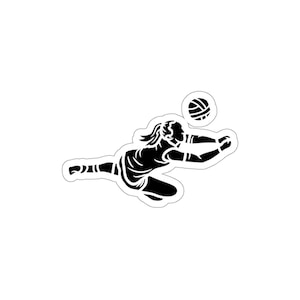 Volleyball Silhouette Die-Cut Sticker