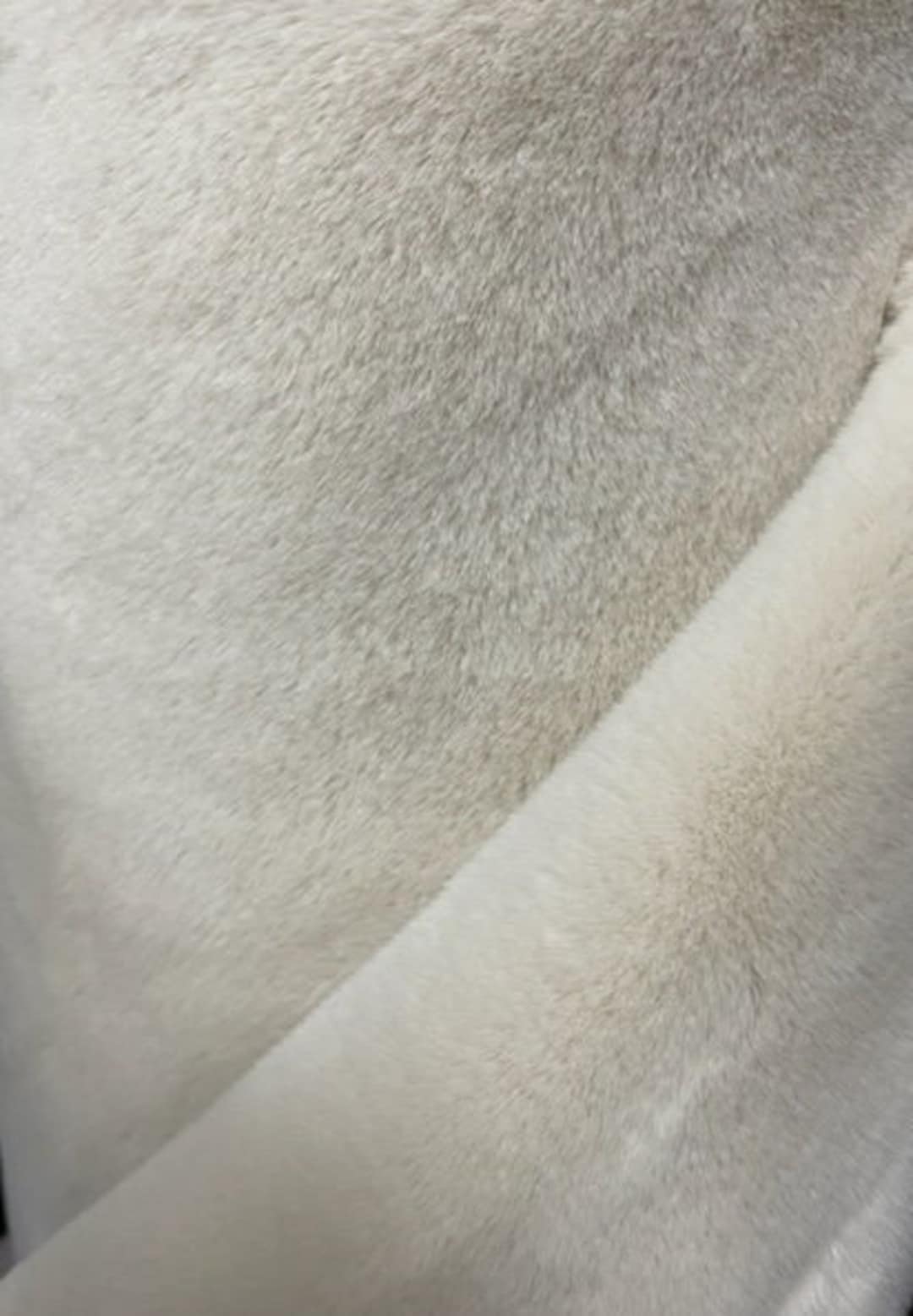 Ivory Rabbit Faux FAKE FUR Super Soft Great for Jacket Dress Pillow and ...