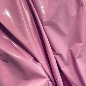 Shinny babe pink stretch vinyl great fabrics for evening dress jacket suit and much more made in Italy