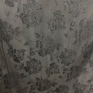 Black on black Mikado brocade flower design great for wedding dress prom table cover and more made in ITALY