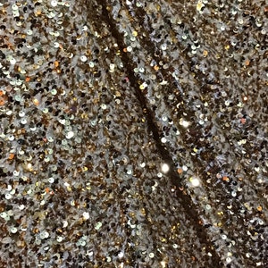 gold on gold 4 way stretch sequins velvet great fabrics for prom dress table cover and much more made in Italy