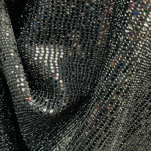 Jet black designer sequence great fabrics for prom dress evening ballgown skirt pants table cover and much more made in