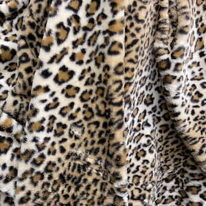 Leopard FUR super soft great for jacket dress pillow and much more made in Italy