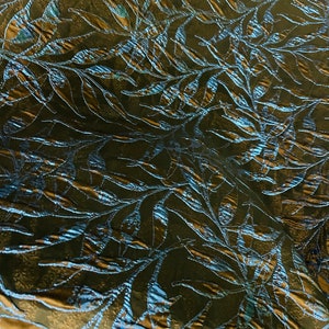 Copper with metallic blue all over design mikado brocade great fabrics for prom dress jacket skirt bags  and much more made in italy