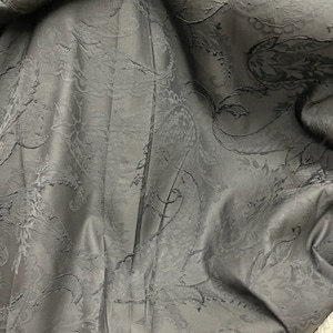 Black on black mikado brocked great for man suit wedding dress prom table cover and more made in ITALY