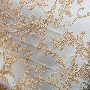 designer satin Japanese style brocaded  great for wedding dress prom suit jacket table cover and more made in ITALY