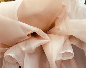 Blush  silk organza silk great fabrics for dress prom evening dress jacket skirt  and more made in ITALY
