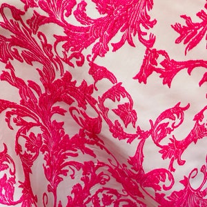 designer satin Japanese style brocaded  great for wedding dress prom suit jacket table cover and more made in ITALY