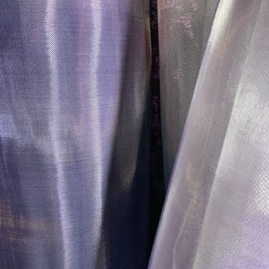 purple silver dabbles face nylon horsehair heavy organdy made in ITALY