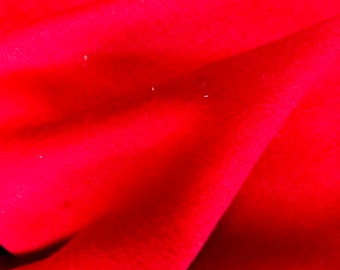 Italian Wool Cashmere Fabric by DKNY - Red, 57 Inch