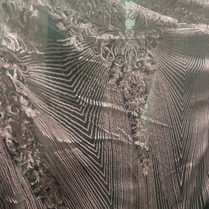 Black on rose pink 4 way stretch sequins lace great fabrics for prom dress table cover and much more made in France
