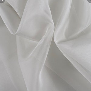 Designer Italian super quality 100% silk organza ivory  great fabrics for evening dress jacket suit and much more made in Italy