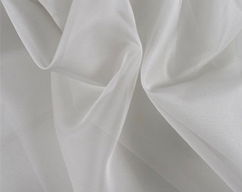 Ivory Silk Organza Fabric, Italian Dressmaking Material skirt pants shirt lamp shade and much more