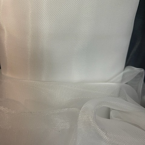 white nylon horsehair heavy organdy great for dress bags and much more made in ITALY