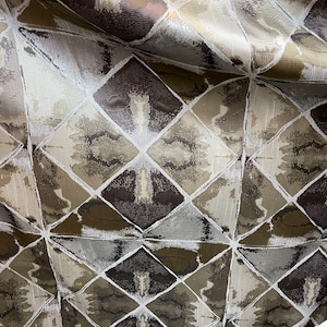 110 inch designer brocade champagne Square brown  great fabric for dress prom table cover upholstery and more made in ITALY