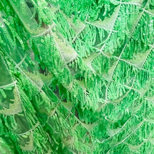 Lime green 4 way stretch sequins lace great fabrics for prom dress table cover and much more made in France