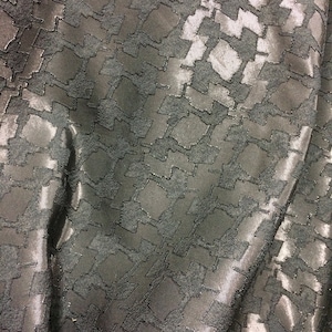 Black on black mikado brocked great for man suit wedding dress prom table cover and more made in ITALY