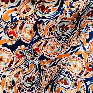 Paisley Mikado print brocade great for dress skirt pants shirt table cover and more made in ITALY