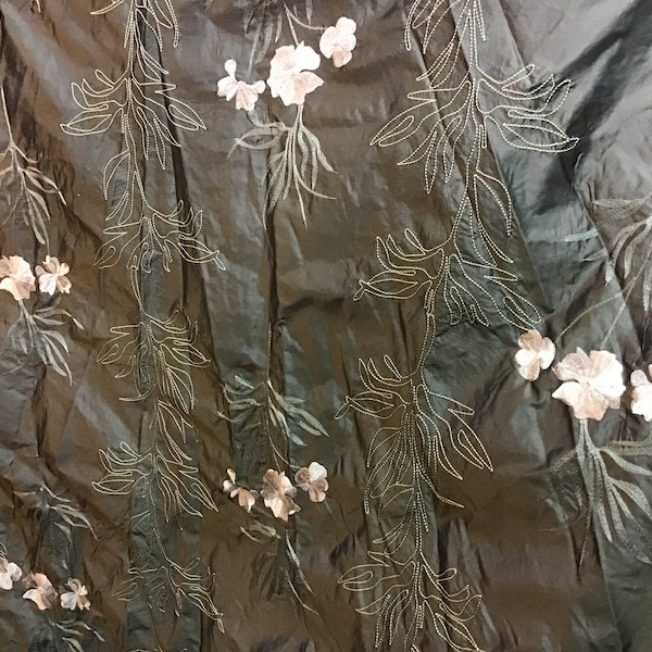 Embroidered Dupioni Silk MED-131/2 Fabric main image 1