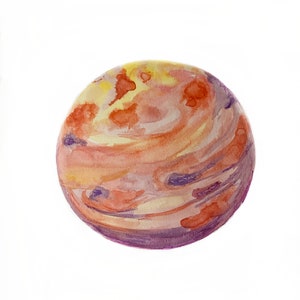 Pluto Watercolor Print