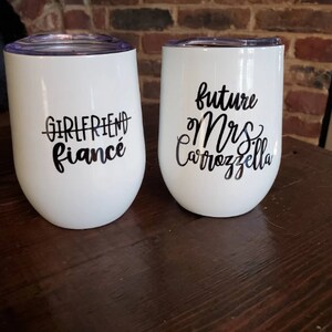 Bride wine tumbler gift box set- future mrs engagement wine glass gift. fiancée bride, Douzie or Frostbuddy