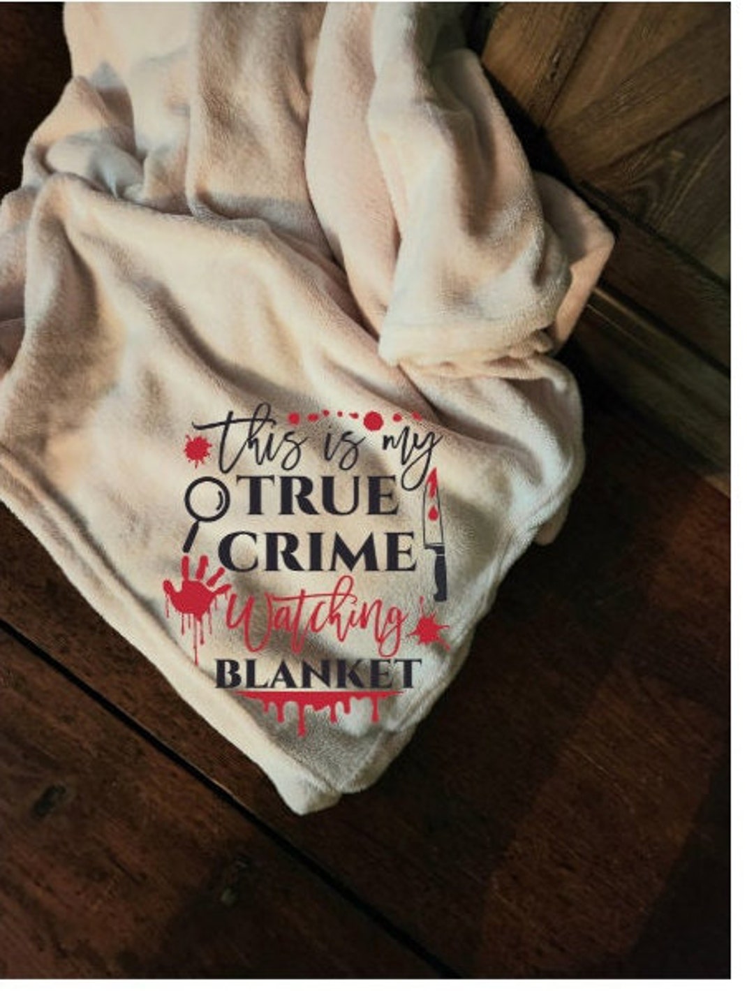 True Crime Watching, Throw Blanket, Mink Touch Blanket, Super Soft
