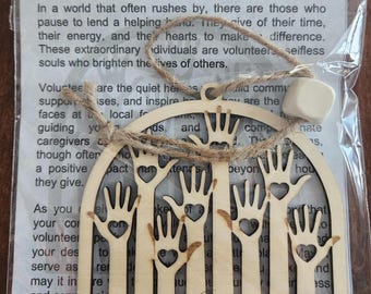 Volunteer Appreciation Ornament – “The Gift of Time” – Customizable Poem – Meaningful Thank You Gift