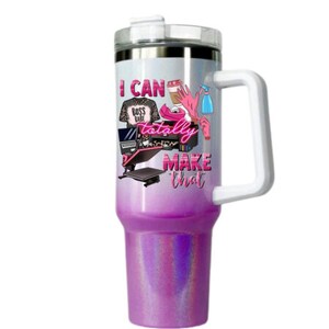 40oz, I can totally make that, shimmer Ombre tumbler, 40oz Tumbler Personalized with your name or business