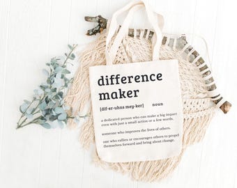 Difference Maker SVG / Cut File / Cricut / Commercial use / Silhouette / PNG file / JPG File/Teacher Shirt / Teacher Tote/ School