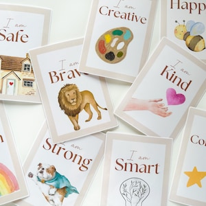 Cartes d'affirmation imprimables pour enfants (pour enfants, positive, positivité, affirmation quotidienne, motivante, affirmations Je suis, école à la maison)