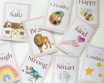 Printable Kids Affirmation Cards: Positive Daily Motivation (Digital Download)