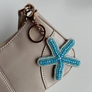 DIY Starfish Bead Embroidery Kit: Ocean Keychain Craft (PDF Instructions)