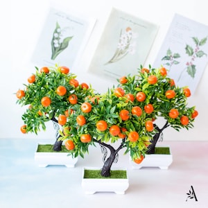 Künstlicher oranger Obstbaum Bonsai