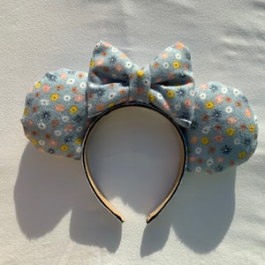 Blue Floral, Mouse Ears