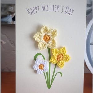 Floral keepsake card for mum handmade in the UK