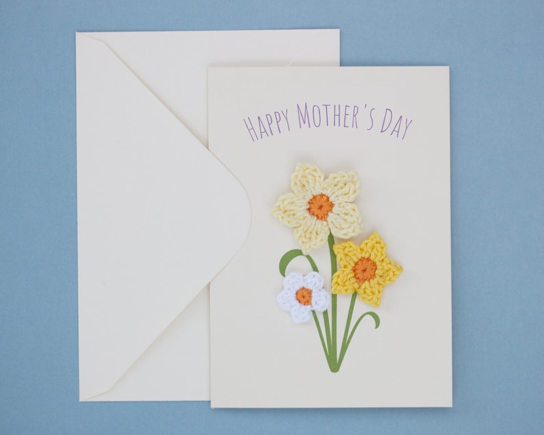 Mothers day card with flowers