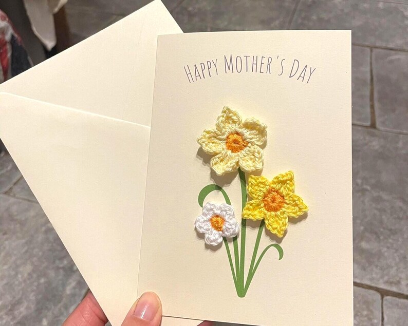 Handmade floral mothers day card UK made