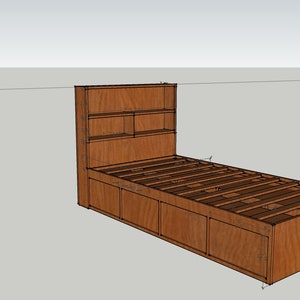 Twin Bed with Drawers Project Plans